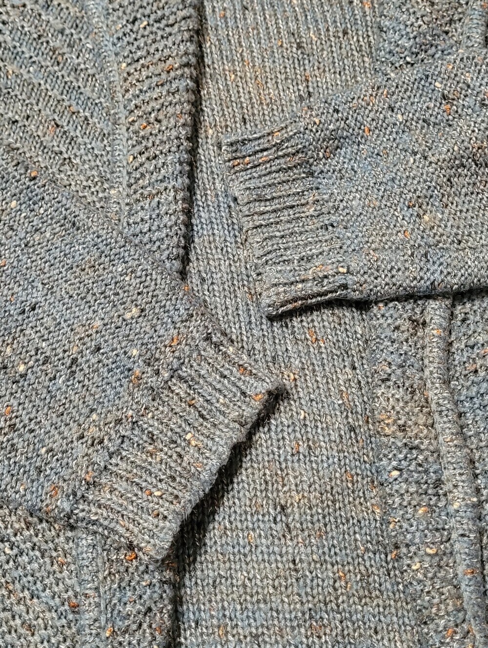 Denver Hayes Teal Speckled Open Front Cardigan Sweater Sz Large - Picture 7 of 11